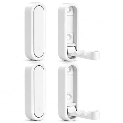 Foldable Wall Hooks, 4 Pack White Heavy Duty Coat Hooks, Screw Mounted - color: White, size: 4 Pack