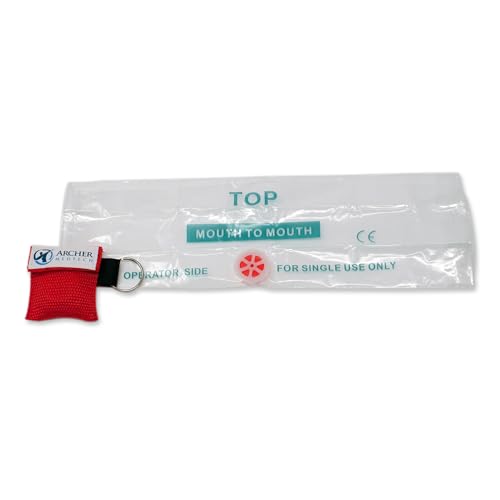 CPR Keychain Face Shields with One-Way Valve, 6 Pack - size: 6