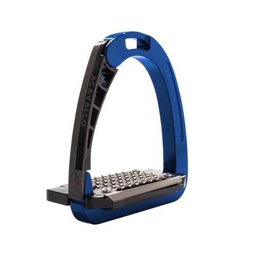 Acavallo Alupro Junior Stirrups, One Size, Black, Set of 2 - color: Blue