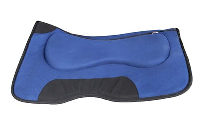 CHALLENGER Western Shock Absorbing Saddle Pad – Breathable Mesh Top, Non-Slip Neoprene Bottom, Contoured Wither Relief – 31" Spine x 18" Drop