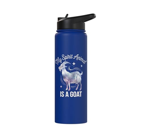 My Spirit Animal Is A Coat Cute Coat Pygmy Goat Farmer Stainless Steel Insulated Water Bottle - color: Royal Blue