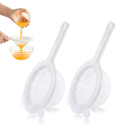 Fine Mesh Strainer, Plastic Strainer for Juice, Coffee, Honey, Nut Milk