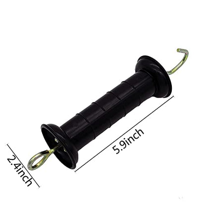Plastic Electric Fence Gate Handle Insulators, Black, 12 Count