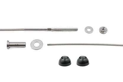 1/8" Cable Railing Kit – 5 Ft Stainless Steel 316 for Metal Posts – No Crimping Required Easy Install System – Black End Caps - color: Black Caps, size: 5 Feet