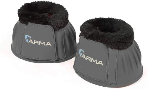 Shires ARMA Fleece Trim Bell Boot (Grey, Full) - color: Grey, size: Full