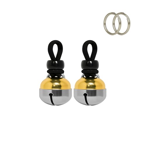 Noble Bells Handmade Cat or Dog Collar Bell, Extra Small | Pair of Bells, Extra Loud, Premium Brass and Nickel Silver, Made in USA - size: Extra Small