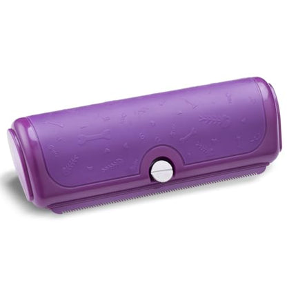 Dog and Cat Deshedding Brush, Purple - color: Purple