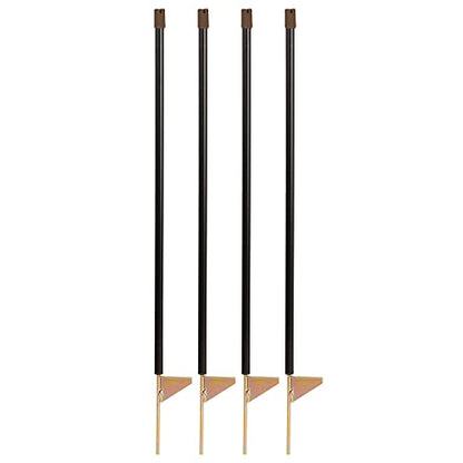 Premier 1 FiberTuff™ Fence Support Posts | 35" - Package of 4 | Strong, stiff step-in post. For ends & corners of netting fences. Top cap with enlarged slot for easy threading.