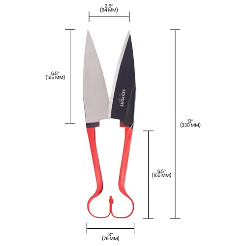 Zenport ZL122 Heavy Duty Onion/Sheep Shear, 6.5-Inch Carbon Steel Blade, 13-Inch Long - 10 Pack