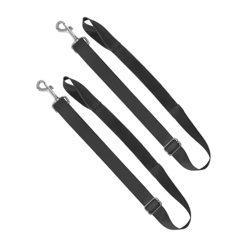 Harrison Howard Half Elastic Horse Blanket Leg Straps Replacement, Adjustable Leg Straps with Controlled Stretch for Heavy Blankets, Secure Fit for Turnout, Stable & Transport Black Full Large - size: Half-Way Horse Leg Straps