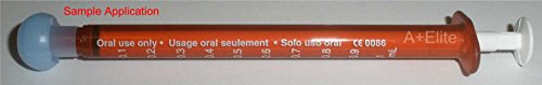 BAXA ExactaMed Oral Liquid Medication Syringe 1cc/1mL 10/PK Amber Medicine Dose Dispenser with Cap Exacta-Med Baxter Comar Latex Free