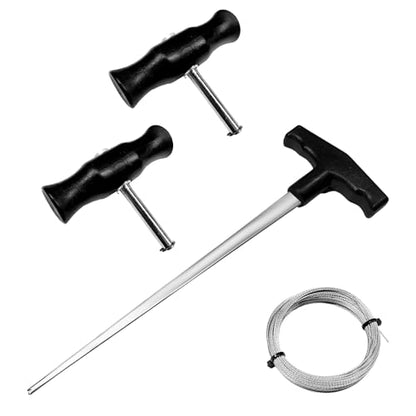 Sun Walker Windshield Removal Tool Kit, 65.6 Ft Window Glass Cutting Wire with Hook Tool & T-Handles, Professional Steel Wire Cut Out Set for Auto Windscreen Repair, Car Accessories