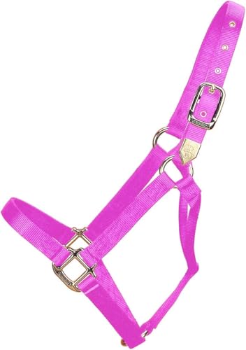 Hamilton Deluxe Horse Halter, 300-500 lbs, Hot Pink - color: Hot Pink, size: Yearling, 300-500lbs