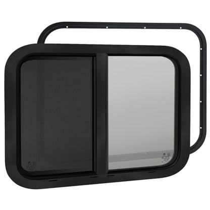 30"W x 20"H RV Windows for Cargo Trailer Camper,Tinted Horizontal Sliding - size: 30"W x 20"H