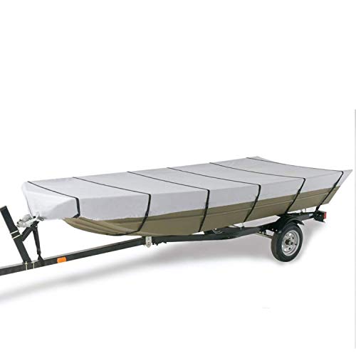 GOODSMANN 300D Trailerable Jon Boat Cover 12 ft, 56 in Beam Gray - size: Model A, 12ft Length, Beam Width to 56 inches