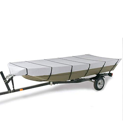 GOODSMANN 300D Trailerable Jon Boat Cover 12 ft, 56 in Beam Gray - size: Model A, 12ft Length, Beam Width to 56 inches
