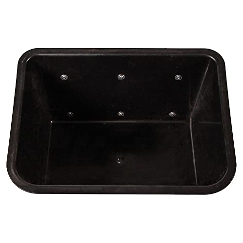 Dura-Tech Large Bucket with Hanging Arms 8 Gallons | Color Black | Universal Feed Tub | Prevents Spilled Grain | 8-Gallon Capacity