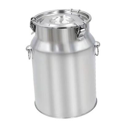 Stainless Steel Milking Machine Bucket with Lid, 10L Milk Can for Cow Sheep Goat Milking Equipment, Farm Milk Storage and Transport - size: 10L