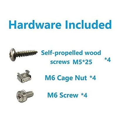 1U 19 Inches Steel Wall Mountable Simple Vertical Rack - size: 1U