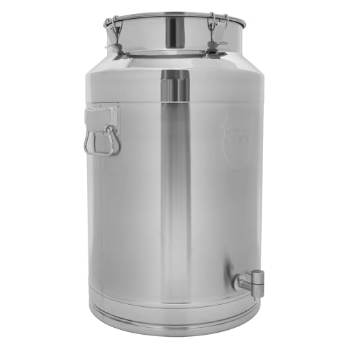 76L/20gal Stainless Steel Milk Bucket with Lid and Faucet - size: 76L/20gal-with Faucet