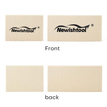 NEWISHTOOL Wool Felt Squeegee Window Tint Tool 2 Sizes Shrink Wool Squeegee | Soft Felt Block for Window Tinting, Scratch-Free Window Tint Squeegee Card Squeegee for Vinyl Dry / Wet Applicator - size: 2 PCS Rectangular