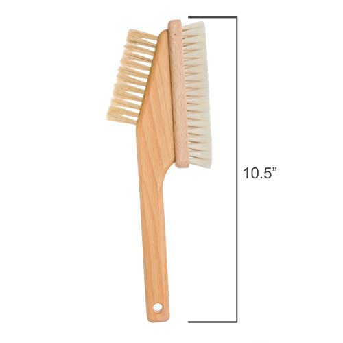 Redecker Natural Goat Hair Bristle Computer Brush, Non-Scratch and Anti-Static for Electronics, Oiled Beechwood Handle, 10-1/3-Inches Long, Made in Germany - color: Brown