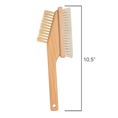 Redecker Natural Goat Hair Bristle Computer Brush, Non-Scratch and Anti-Static for Electronics, Oiled Beechwood Handle, 10-1/3-Inches Long, Made in Germany - color: Brown