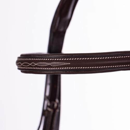 Equinavia Saga Adjustable Padded Fancy Stitched Hunter Bridle with Reins - size: Cob