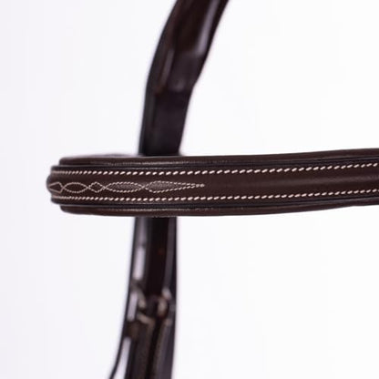 Equinavia Saga Adjustable Padded Fancy Stitched Hunter Bridle with Reins - size: Cob