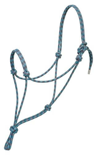 Weaver Leather Silvertip No. 95 Rope Halter, Average, Gray/Royal Blue/Navy/Turquoise,35-9505-T33