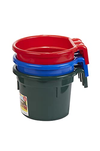 Duraflex 8 Quart Hook Over Feed Pail - color: Red