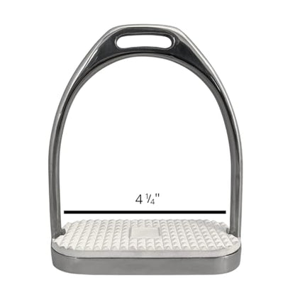 AJ Tack Stainless Steel Fillis Stirrup Irons with Rubber Pads | Classic English Saddle Style, Ideal for Schooling & Show, Stable Support & Proper Alignment, Enhanced Grip, Sold in Pairs - size: 5"