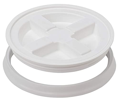 House Naturals 3.5 Gallon Food Grade BPA Free Made in USA containers Bucket Pail with Air-Tight screw on Lid (Pack of 3)
