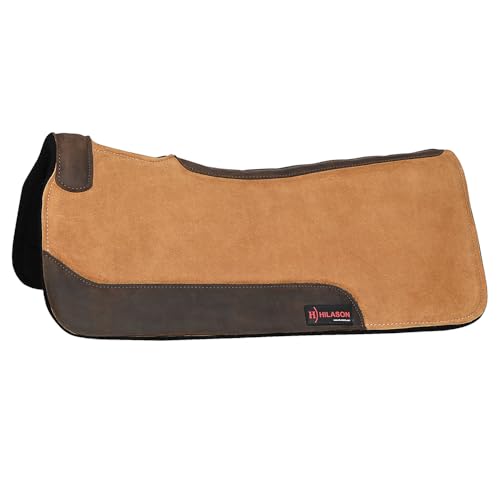 HILASON Western Wool Felt Horse Saddle Pad 30X30 in - color: Brown