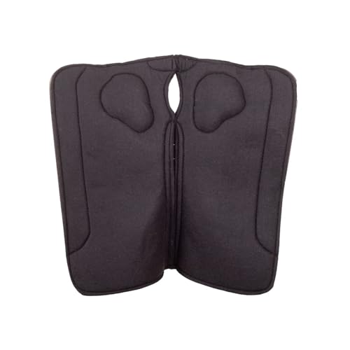 Reinsman Shoulder Fill Correction Western Saddle Pad for High Withered Horses, Supportive Felt Pad with Dense Foam Filler, Anatomical Spine, Genuine Leather Wears, 30x30, Black Wool
