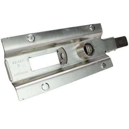 Stainless Steel Cylinder Latch, 4-Bolt, with Hardware for D.B.C.I., Provene, New U.S. Door, Betco, and Janus Doors, Minor Surface Marks - size: SS-487SX