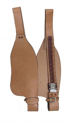 Showman Smooth Leather Replacement Fenders Pair Pony Size - color: Light