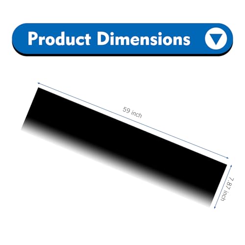 Car Windshield Tint Strip, 7.87" x 59" Gradient Black Windshield Banner Sticker, Anti-Glare Sunproof Exterior Windscreen Protective Film, Cuttable to Fit Most Vehicles (Black #D) - color: Black #D
