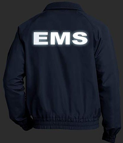 Smart People Clothing EMS economy jacket, REFLECTIVE logo fleece lining Emergency Medical - color: Navy, size: Small