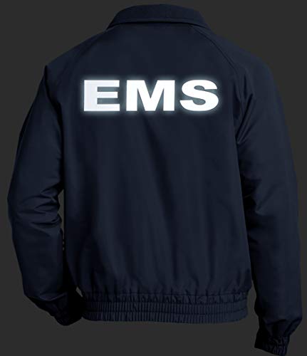 Smart People Clothing EMS economy jacket, REFLECTIVE logo fleece lining Emergency Medical - color: Navy, size: Medium