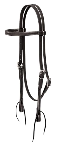 Weaver Leather Brahma Webb Brow Band Headstall, Black