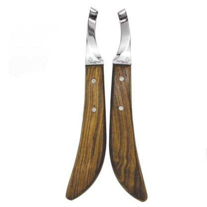 Farrier Hoof Knives Set–Professional Left & Right Handed Hoof Trimming Knives with Razor Sharp Stainless Steel Blades,Ergonomic Design for Precision Hoof Care for Farriers&Equestrians