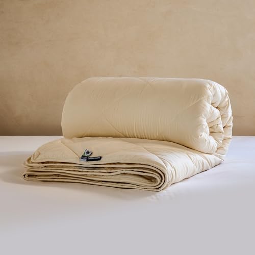WOOLROOM Organic Comforter Queen Size | 3-in-1 All-Season Washable Duvet Insert | Down Alternative Bedding | Adjustable Warmth | Soft Organic Cotton Cover - color: All-seaon (3-in-1), size: Queen/Full (86x86 inch)