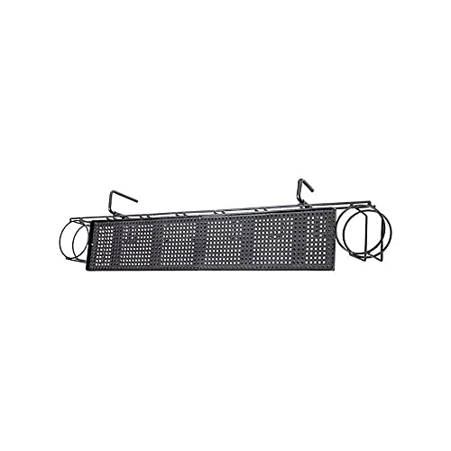 EASY-UP Pro 30 Shelf with Bottle Holders and Tack Hangers | Color Gray Armor Horse Stable Organizer | Rust-Resistant | Versatile Hanging Options | 7 Year Guarantee