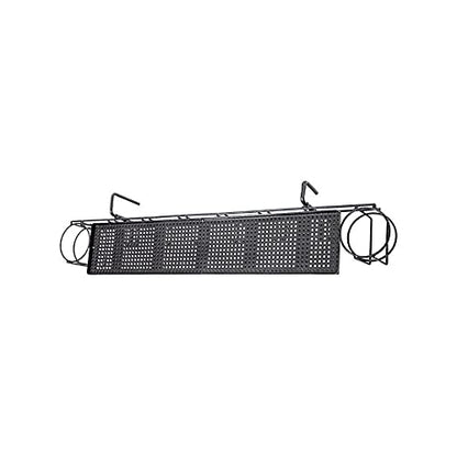 EASY-UP Pro 30 Shelf with Bottle Holders and Tack Hangers | Color Gray Armor Horse Stable Organizer | Rust-Resistant | Versatile Hanging Options | 7 Year Guarantee
