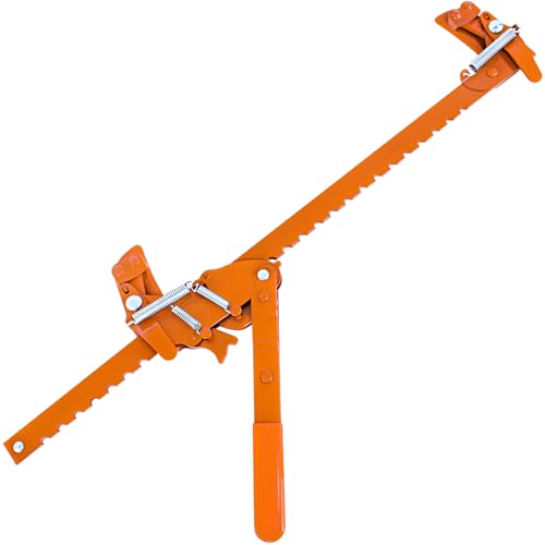 Fence Stretcher Splicer, Heavy Duty Carbon Steel Fence Stretcher Tool | Anti-rust Surface Fence Barb Wire Repair Tool, All Purpose Fence Stretcher Splicer for Barbed & Smooth Wire, Orange - color: Orange