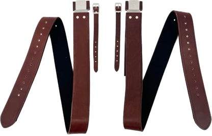 Jeereal Western Saddle Replacement Fender, Stirrup Leathers Pair with Hobble Straps, Stainless Steel Blevin Buckles - size: Width:2 1/2 Inch