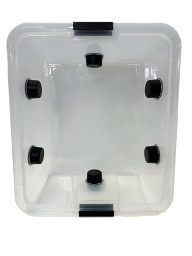 Myco Labs Grower's Select Mushroom Monotub Fruiting Chamber with Filter Disks and Liner - size: 48 Quart