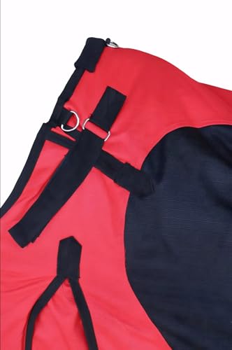 Challenger 1200D Horse Turnout Waterproof Heavy Weight Winter Blanket 5EE20RD - color: Red/Black, size: 60 inches