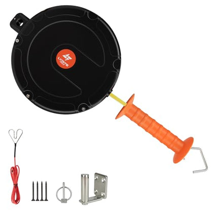 Electric Fence Gate Handle, Built in 20mm Electric Fence Poly Tapes | Retractable Electric Fence Door Handle Length 18m, Gate Connector - size: Tape Gate Handle - 18M
